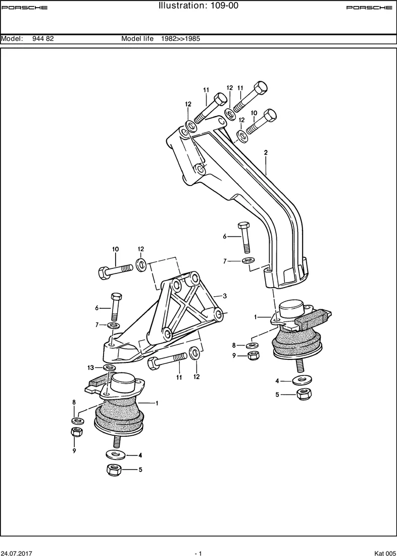Engine suspension diagram