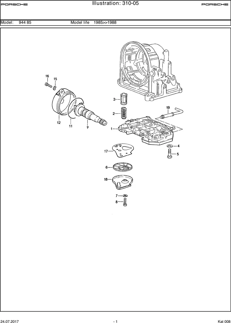 Slide-valve gearbox diagram